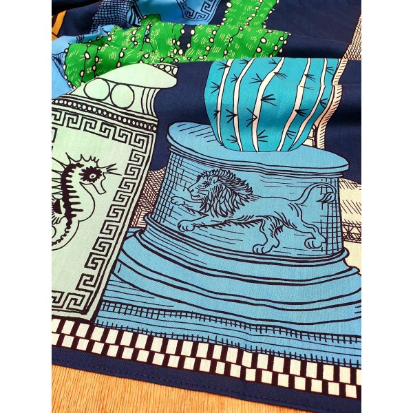 Inoui Editions medvilnės ir viskozės skara RIVES GREEN